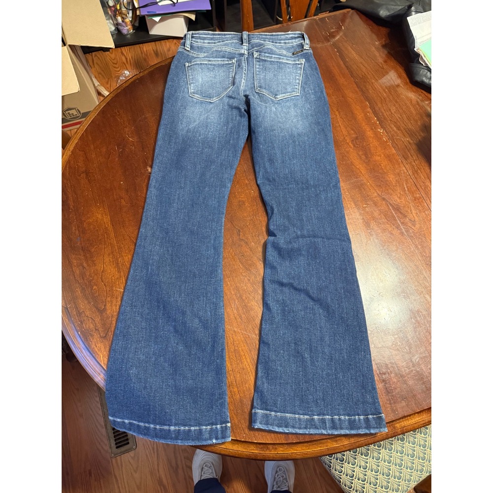 KanCan Petite Flare Jeans Medium Wash Button Fly Distressed KC8632M-PE Size 5/26 - Picture 5 of 5